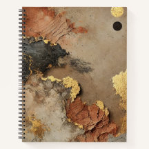 Luxus-SpiralNotebook mit Abstrakter Earthy Design