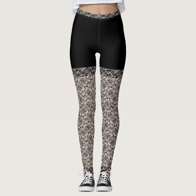 Luxus-Spitze Leggings (Vorderseite)