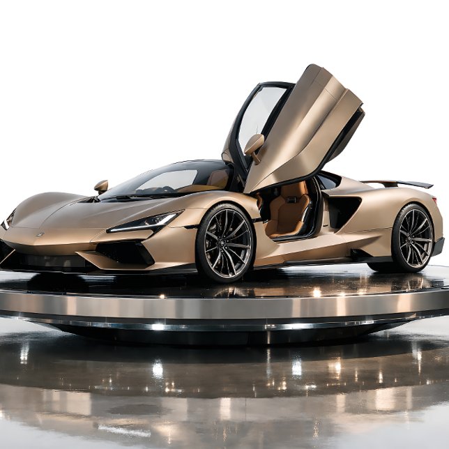 Luxus-Supercar – Champagner-Gold-Hypercar Karte (Von Creator hochgeladen)