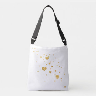 Luxus-Tasche mit falschem Goldglitter-Herzen Tragetaschen Mit Langen Trägern