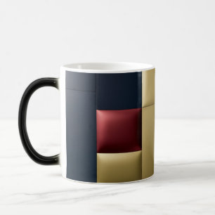Luxus-Tasse mit gepolstertem Farbblock Navy-Gold, Verwandlungstasse