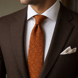 Luxus-Terrakotta-Brandorange-Jacquard Krawatte