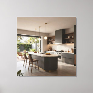 Luxus-Terrassen-Dining-Erfahrung Leinwanddruck