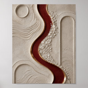Luxus-Textur-Abstrakt-Wandkunst Poster