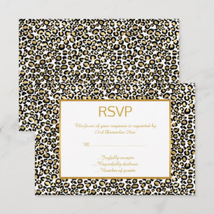 LUXUS-TIER LEOPARD-MUSTER RSVP KARTE