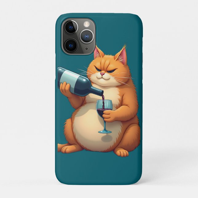 Luxus Tipsy Cat Moderne Kunst Illustration Case-Mate iPhone Hülle (Rückseite)