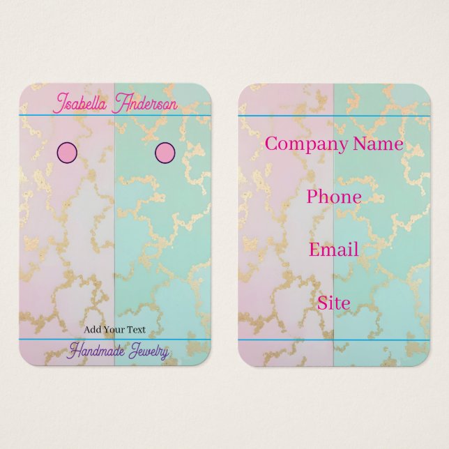 Luxus-Trendy-Blush-Pink-Soft-Mint-Gold-Kollektion (Vorne & Hinten)