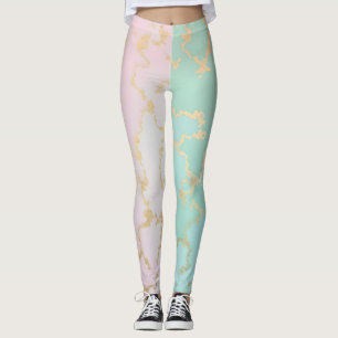 Luxus-Trendy-Blush-Pink-Soft-Mint-Gold-Kollektion Leggings