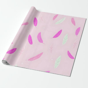 Luxus-Trendy-Federn-Boho-Kollektion Geschenkpapier