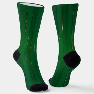 Luxus Trendy Green Gold Linen Texture Collection Socken