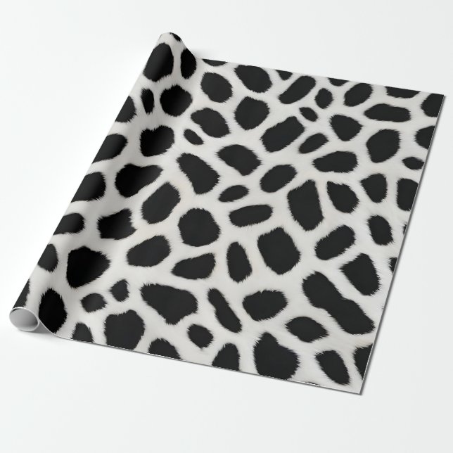 Luxus Trendy White Leopard Elegante Collection Geschenkpapier (Ungerollt)