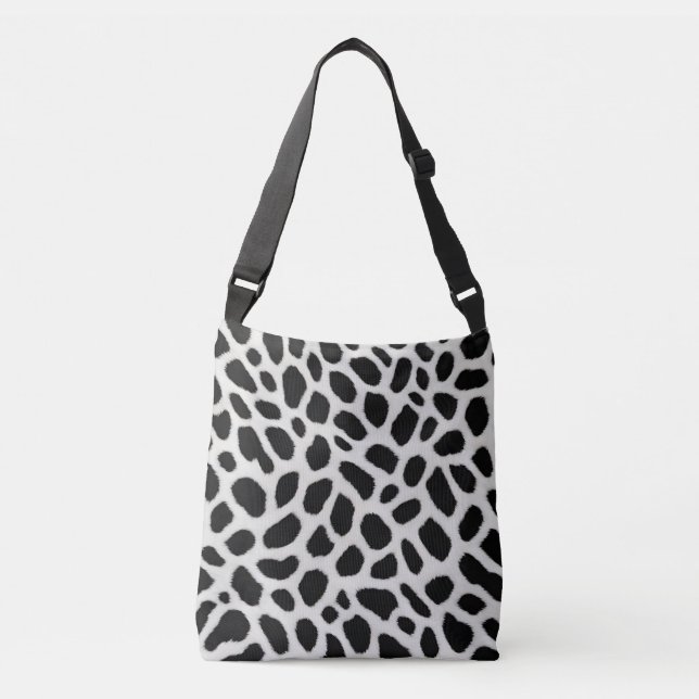 Luxus Trendy White Leopard Elegante Collection Tragetaschen Mit Langen Trägern (Vorderseite)