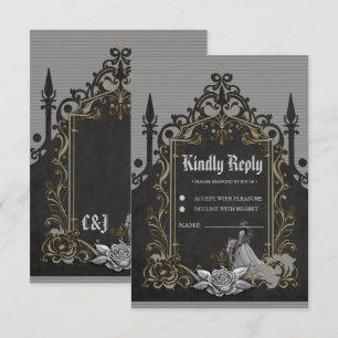 Luxus trifft Romantik RSVP Karte
