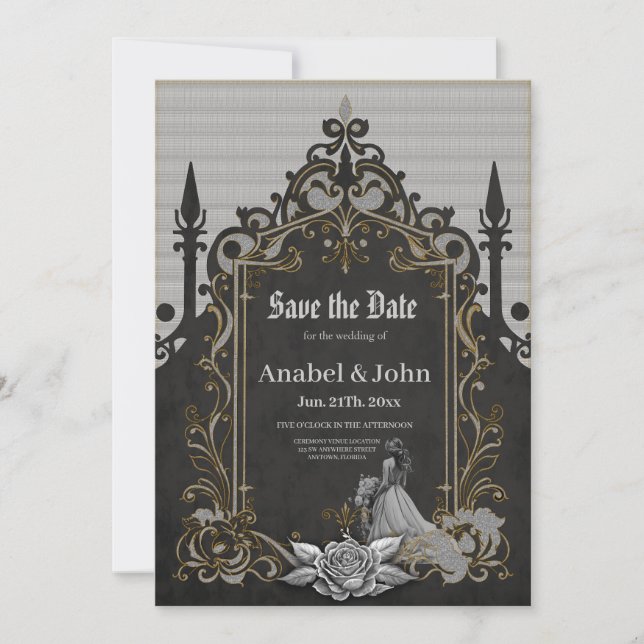 Luxus trifft Romantik. Save The Date (Vorderseite)