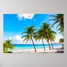 Luxus-Tropen-Resort-Strand Poster