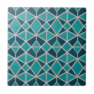 Luxus Türkis Geometrisches Diamant-Mosaik-Fliese Fliese