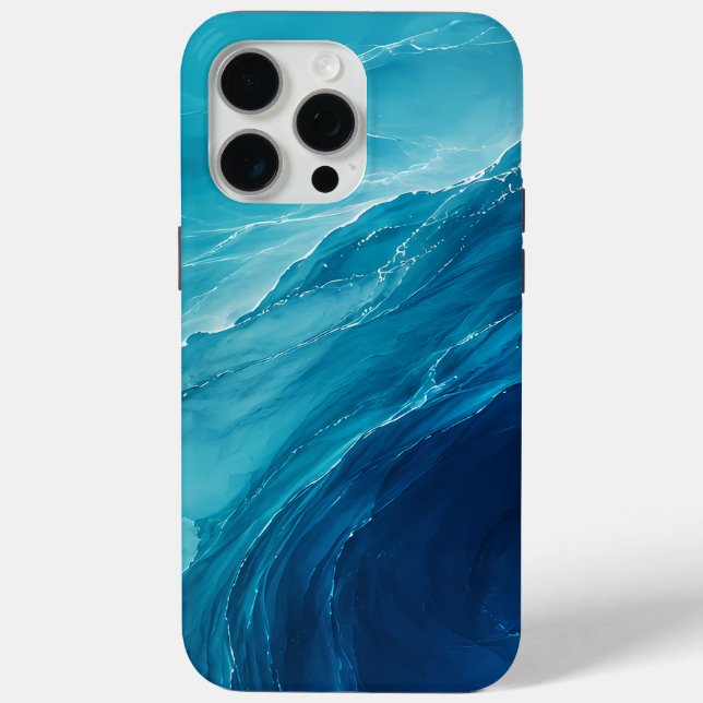 Luxus-Türkises Ozean-Fließen Case-Mate iPhone Hülle (Rückseite)