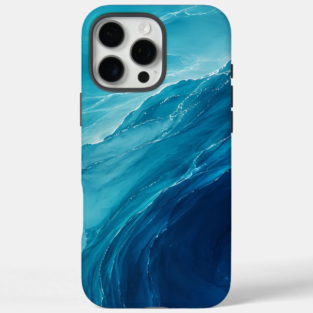 Luxus-Türkises Ozean-Fließen Case-Mate iPhone Hülle (Rückseite)