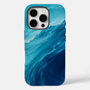 Luxus-Türkises Ozean-Fließen iPhone 16 Pro Hülle