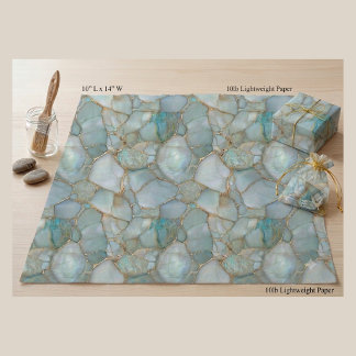 Luxus-Turmalin-Achat-Geode-Goldadern-Decoupage Seidenpapier