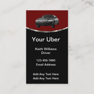 Luxus Uber Driver Business Cards Visitenkarte