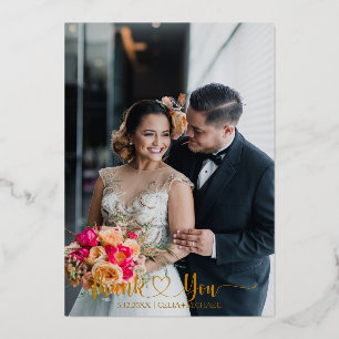 Luxus- und Goldene Dankeskarten zur Hochzeit - mit Folien Feiertagskarte