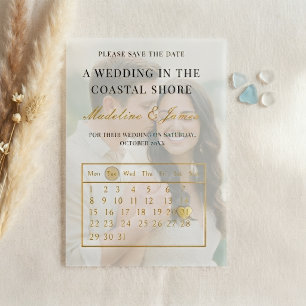 Luxus-Vellum Save the Date - Elegant Minimalistisc