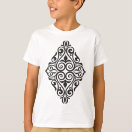 Luxus-Vintage-Blumenrahmen-Dekorative Kunst T-Shirt
