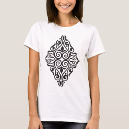 Luxus-Vintage-Blumenrahmen-Dekorative Kunst T-Shirt