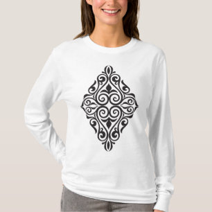 Luxus-Vintage-Blumenrahmen-Dekorative Kunst T-Shirt