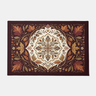 Luxus-Vintage-Herbst-Botanik-Dekor Fußmatte