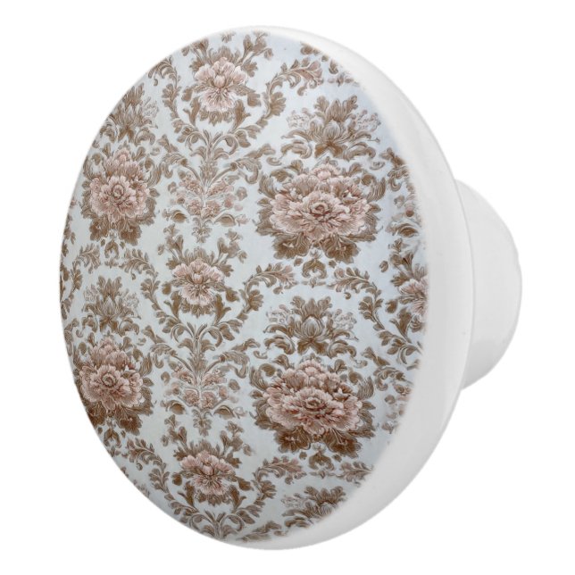 Luxus-Vintage-Imperial-Blumenmuster Keramikknauf (Rechts)