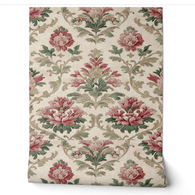 Luxus-Vintage-Imperial-Blumenmuster Tapete (Abrollen)