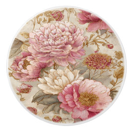 Luxus-Vintage-Indira-Blumenmuster Keramikknauf
