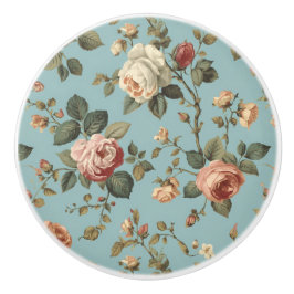 Luxus-Vintage-Indira-Blumenmuster Keramikknauf