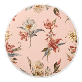 Luxus-Vintage-Indira-Blumenmuster Keramikknauf