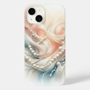 Luxus Vintage Rosa Blumen und Kaskadierende Weiße Case-Mate iPhone 14 Hülle