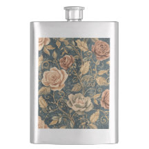 Luxus, Vintage, Rosengarten, blauer Hintergrund