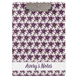 Luxus Violet Ivory Blumenname Klemmbrett