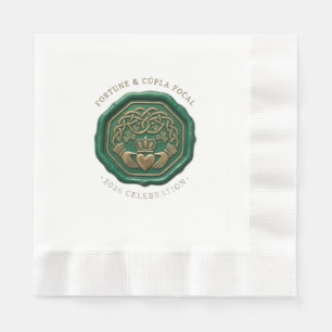 Luxus-Wachssiegel-Serviette Smaragdgrün – Irisches Serviette