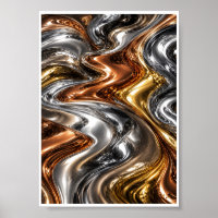 Luxus-Wandkunst aus flüssigem Metall