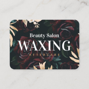 Luxus Waxing Aftercare Card Visitenkarte
