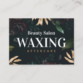 Luxus Waxing Aftercare Card Visitenkarte