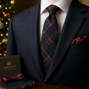 Luxus-Weihnachts-Tartan-Karo Krawatte