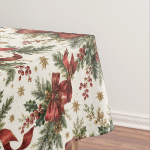 Luxus-Weihnachtsbögen und -Bänder Tischdecke