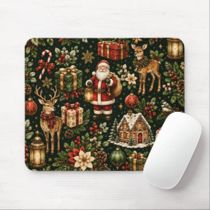 Luxus-Weihnachtsmuster im Vintage-Stil Mousepad