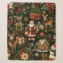 Luxus-Weihnachtsmuster im Vintage-Stil