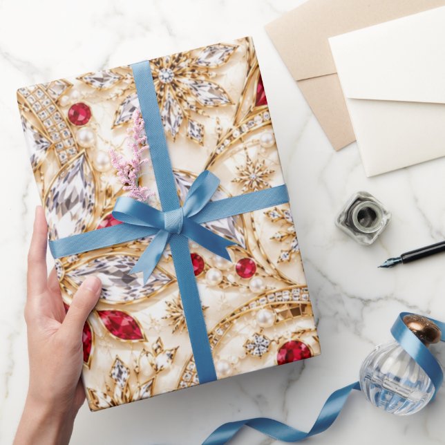Luxus-Weihnachtspapier Ruby Geschenkpapier (Schenken)