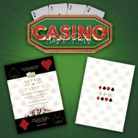Luxus White Black Casino Vegas Poker Hochzeit