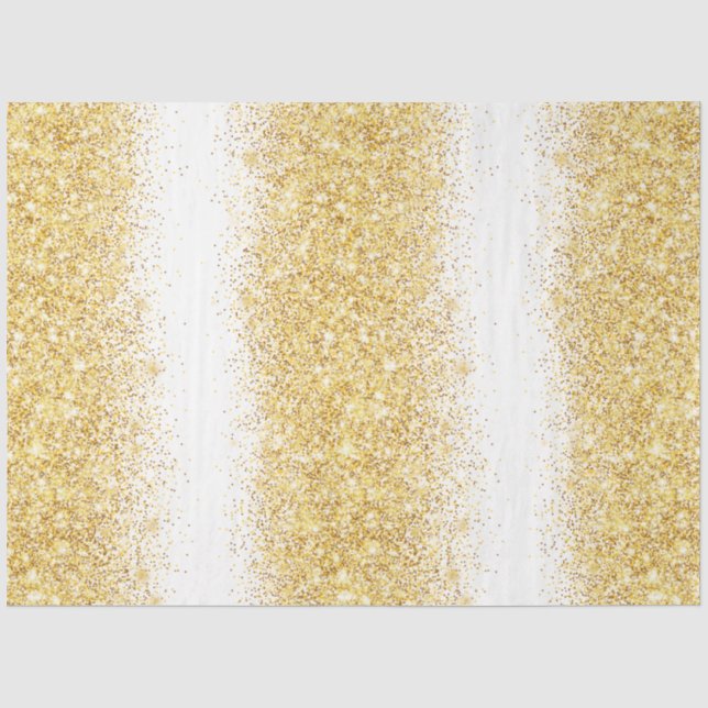 Luxus White Gold Glitzer Seidenpapier (Vorderseite)